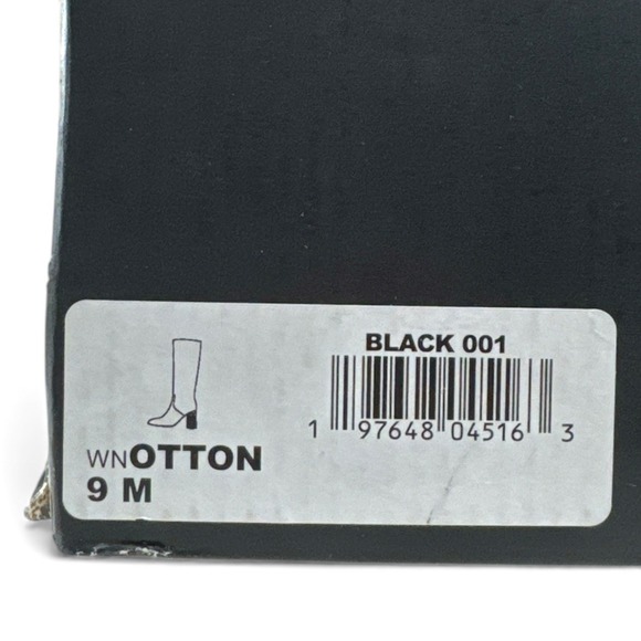 Nine West OTTON Black Leather Knee High Boots Women's Size 9M Block Heel NIB - Picture 8 of 13